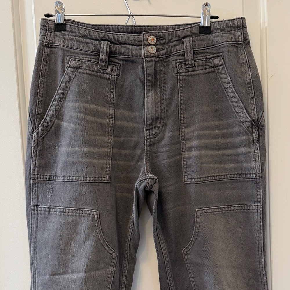 Anthropologie Pilcro Wanderer Charcoal Straight Leg Jeans 30